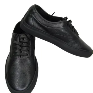NEW KOIO Mens Portofino Shadow Sneakers Tennis Shoes Black Pebble Leather Size 8