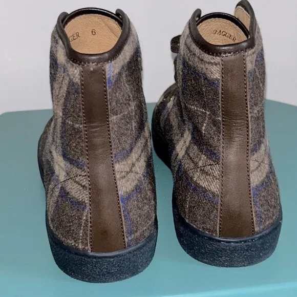 New Marc Nolan Jagger Fall Plaid Flannel Lace Up Hi Top Sneaker Tennis Shoes