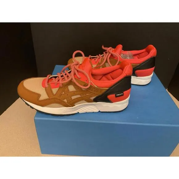 New! Mens Asics x Concepts Gel Lyte V Coral/Chestnut Athletic Shoes. Size 8.