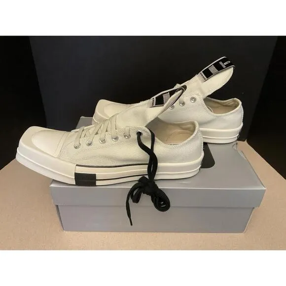 New! Mens Converse Rick Owens x TURBODRK Chuck 70 Low 'Lily White. Size 9.5.