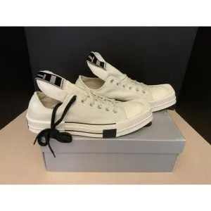 New! Mens Converse Rick Owens x TURBODRK Chuck 70 Low 'Lily White. Size 9.5.