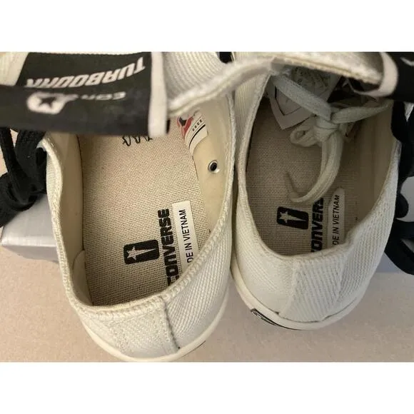 New! Mens Converse Rick Owens x TURBODRK Chuck 70 Low 'Lily White. Size 9.5.