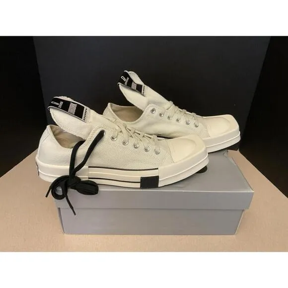 New! Mens Converse Rick Owens x TURBODRK Chuck 70 Low 'Lily White. Size 9.5.