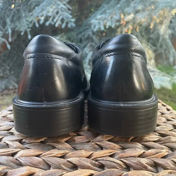 NEW Men’s Ecco Black Leather Oxford Dress &amp; Business Office Shoes. EU 44 US 10