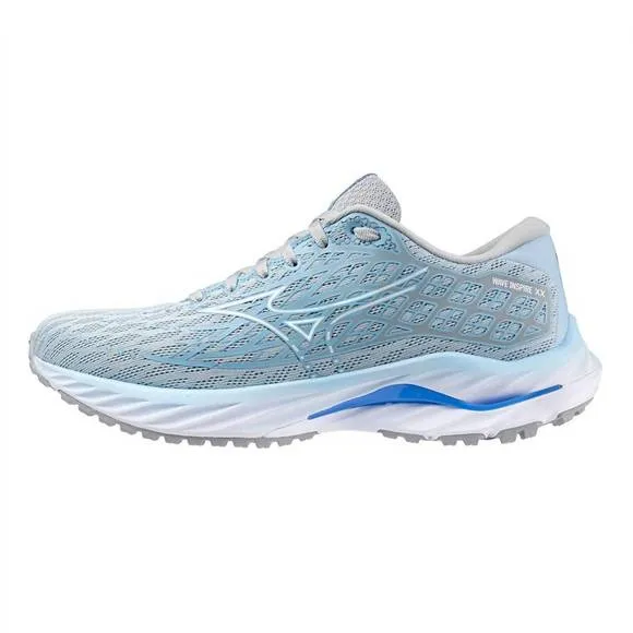 NEW MIZUNO women's wave inspire 20 running shoes - wide in cerulean/white