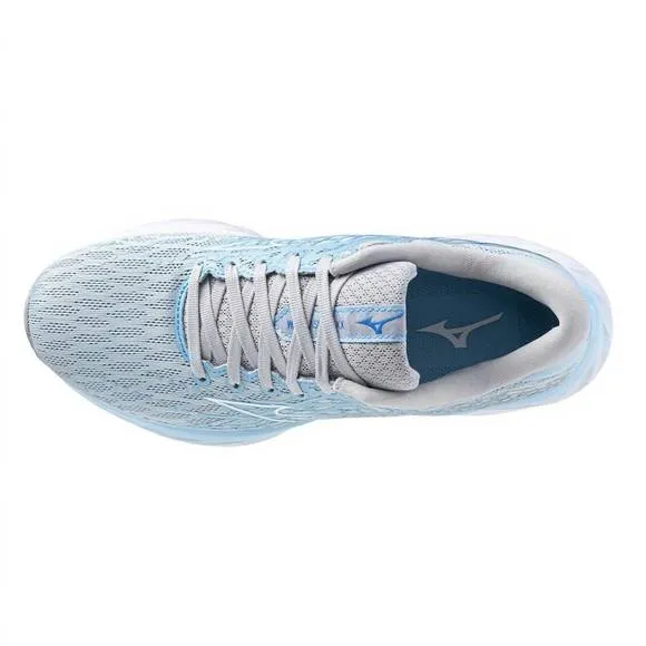 NEW MIZUNO women's wave inspire 20 running shoes - wide in cerulean/white