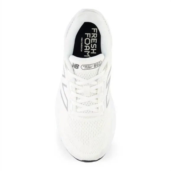 NEW NEW BALANCE women's 860 v14 running sneakers in white and sea salt with blac