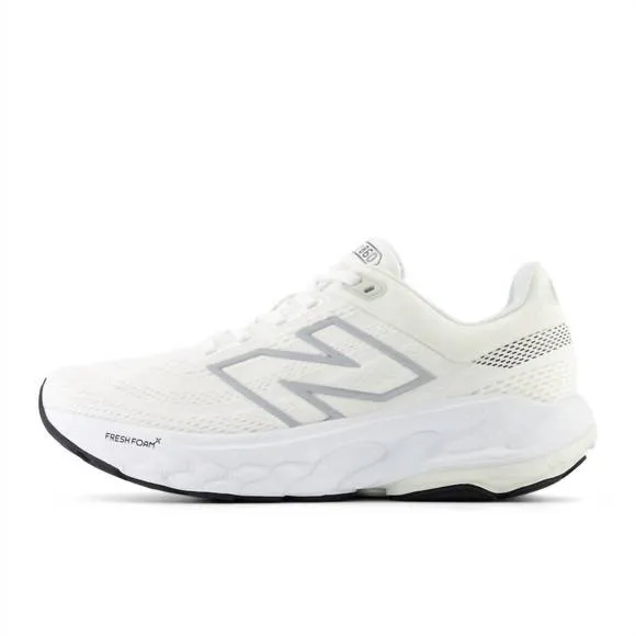 NEW NEW BALANCE women's 860 v14 running sneakers in white and sea salt with blac