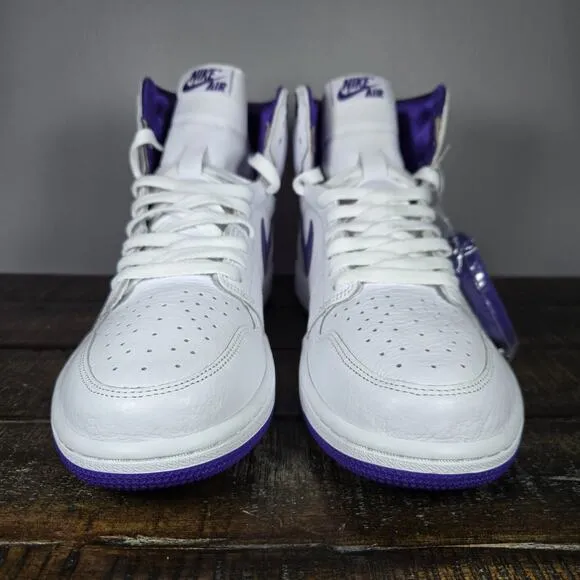 NEW Nike Air Jordan 1 Retro High Womens Size 11.5 Shoes Purple White CD0461-151