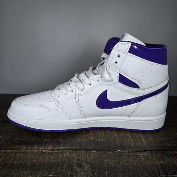 NEW Nike Air Jordan 1 Retro High Womens Size 11.5 Shoes Purple White CD0461-151