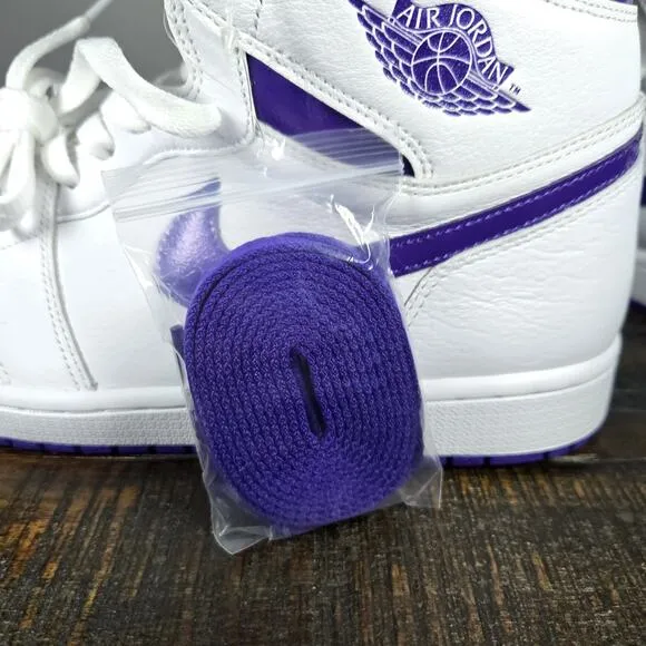 NEW Nike Air Jordan 1 Retro High Womens Size 11.5 Shoes Purple White CD0461-151