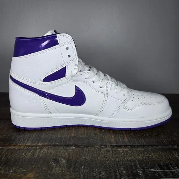 NEW Nike Air Jordan 1 Retro High Womens Size 11.5 Shoes Purple White CD0461-151