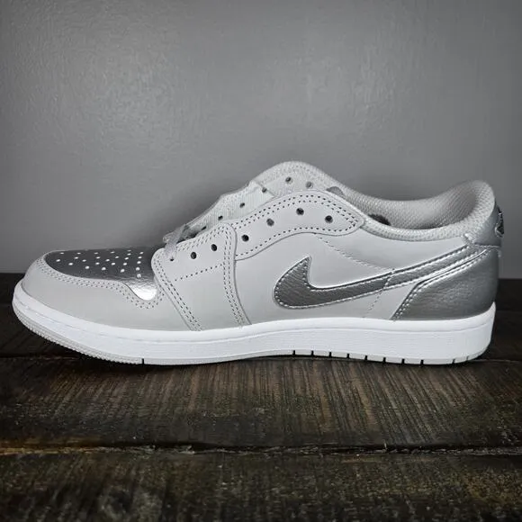 NEW Nike Air Jordan 1 Retro Low OG Mens Size 11 Metallic Silver Grey CZ0790-002