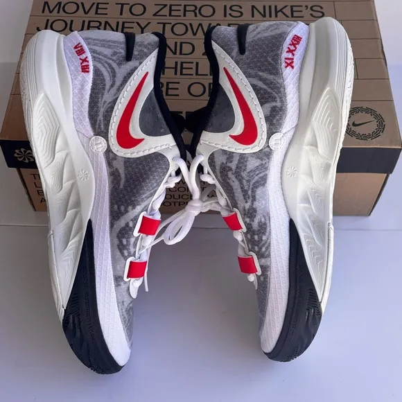 New Nike Kyrie 8 White University Red Low Top Sneakers Size 12