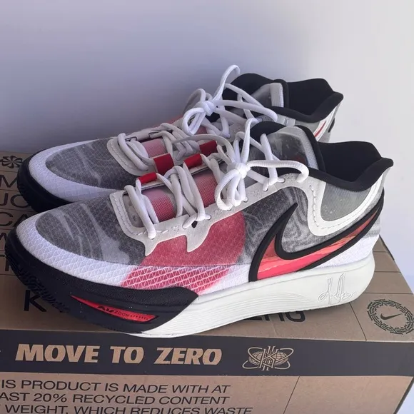 New Nike Kyrie 8 White University Red Low Top Sneakers Size 12