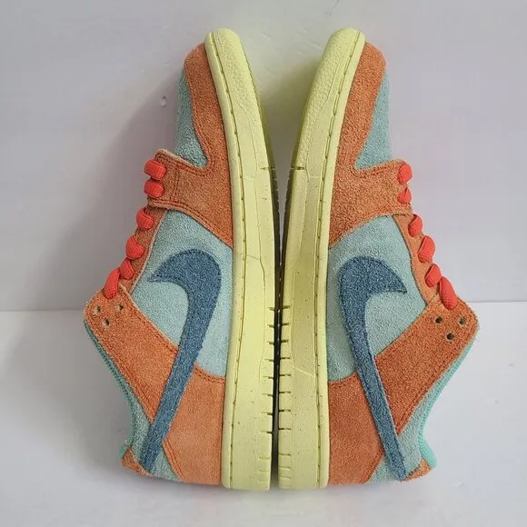 NEW Nike SB Dunk Low Shoes DV5429-800 Size 7.5 Orange Emerald Rise