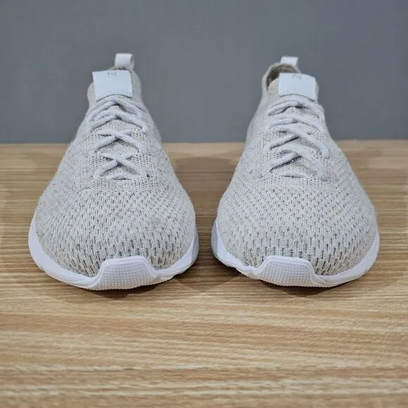 NEW Nisolo Athleisure Eco Knit Sneaker Womens Shoe Oatmeal White Size 7.5