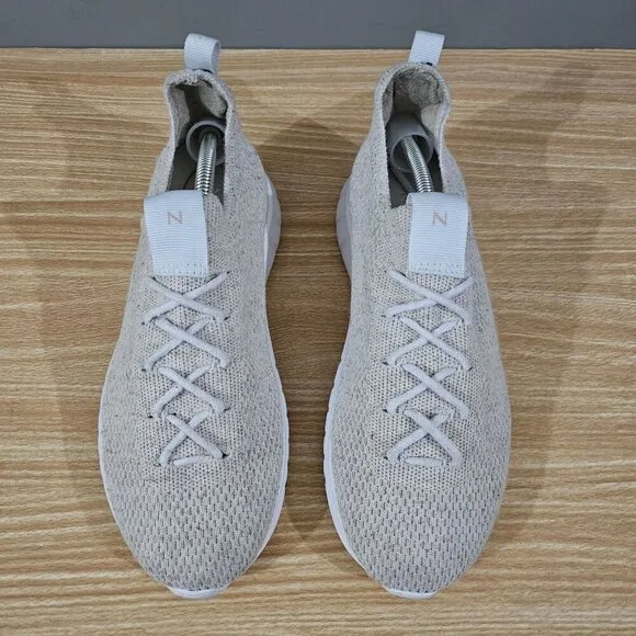 NEW Nisolo Athleisure Eco Knit Sneaker Womens Shoe Oatmeal White Size 7.5