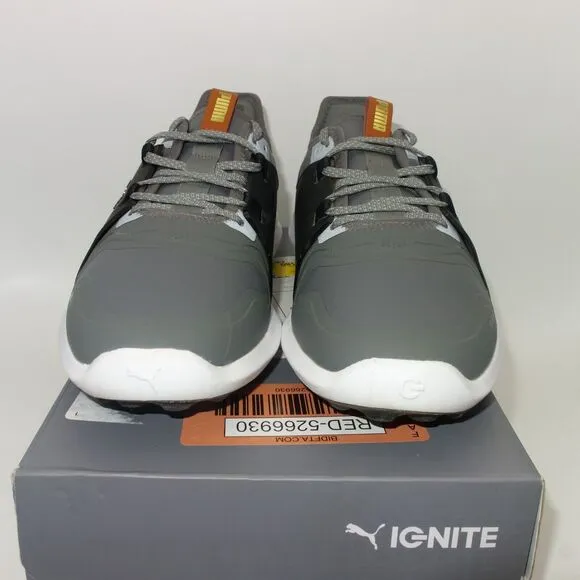 NEW PUMA IGNITE FASTEN8 Spikeless Golf Shoes Men's 7 Black Gray Gold