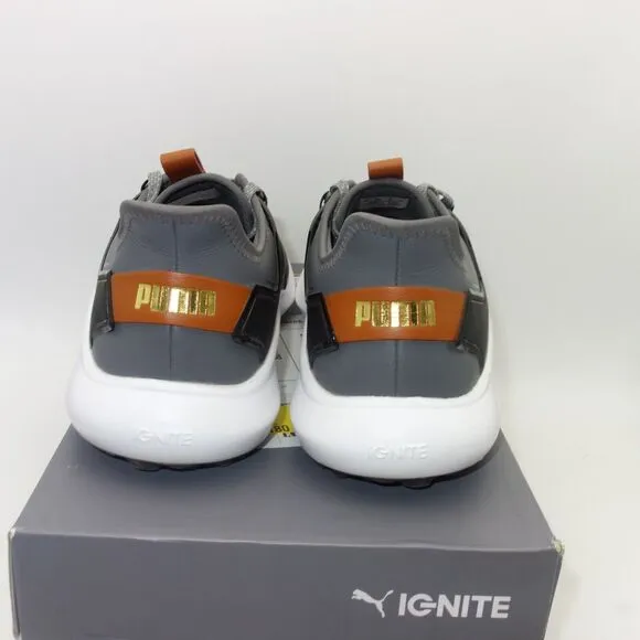NEW PUMA IGNITE FASTEN8 Spikeless Golf Shoes Men's 7 Black Gray Gold