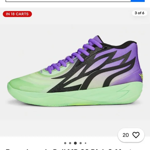 New Puma Lamelo Ball MB.02 Rick &amp; MortyBasketball Shoes