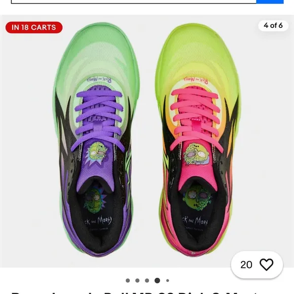 New Puma Lamelo Ball MB.02 Rick &amp; MortyBasketball Shoes
