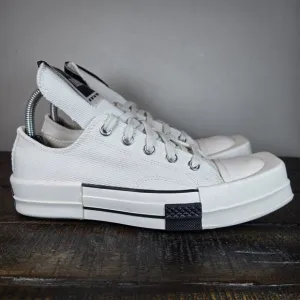 NEW RICK OWENS x CONVERSE TURBODRK Womens Size 7.5 Low Top Shoes 172345C White