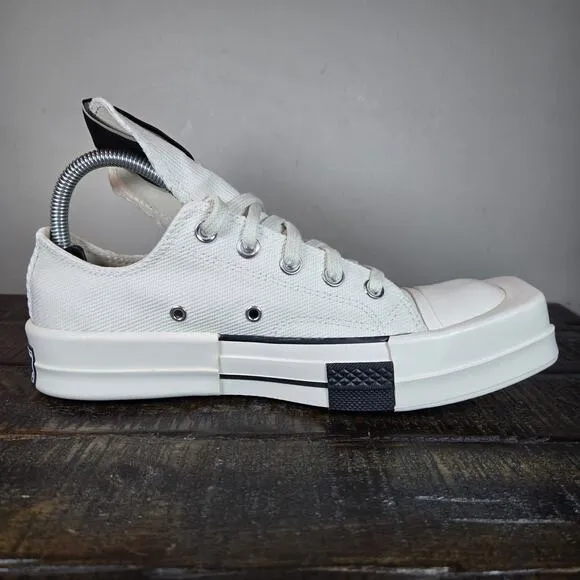 NEW RICK OWENS x CONVERSE TURBODRK Womens Size 7.5 Low Top Shoes 172345C White