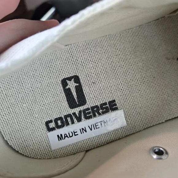 NEW RICK OWENS x CONVERSE TURBODRK Womens Size 7.5 Low Top Shoes 172345C White