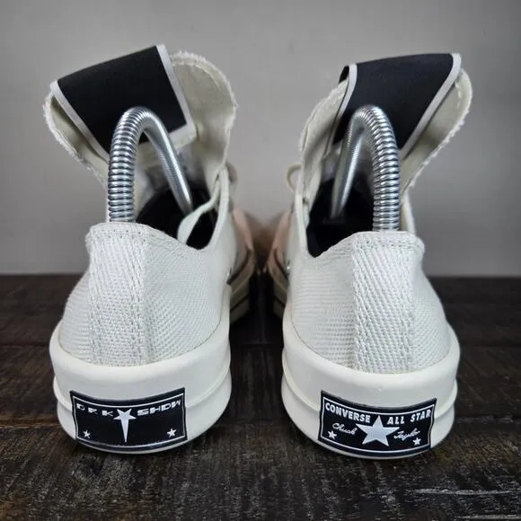 NEW RICK OWENS x CONVERSE TURBODRK Womens Size 7.5 Low Top Shoes 172345C White