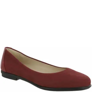NEW SAS women's scenic ballet flat shoes medium in scarlett red