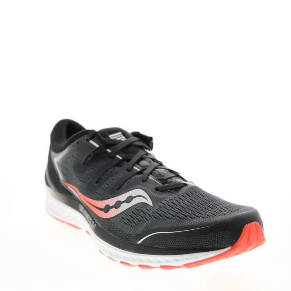 NEW SAUCONY men's guide iso 2 running shoes in black/grey