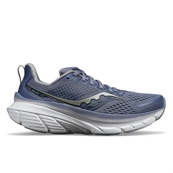 NEW SAUCONY women's guide 17 running shoes in iris