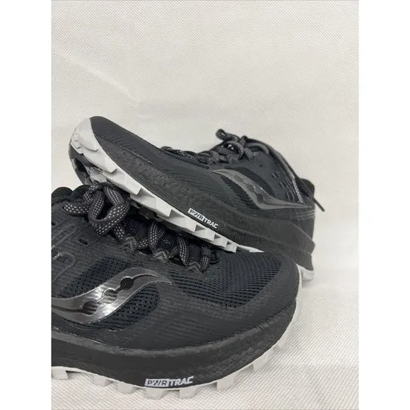 NEW Saucony Xodus 10 PWRTRAC S10555-20 Running Shoes •Size 5 ALL BLACK