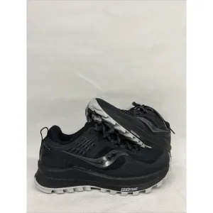 NEW Saucony Xodus 10 PWRTRAC S10555-20 Running Shoes •Size 5 ALL BLACK