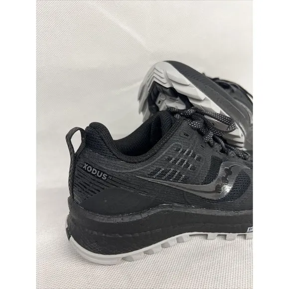 NEW Saucony Xodus 10 PWRTRAC S10555-20 Running Shoes •Size 5 ALL BLACK