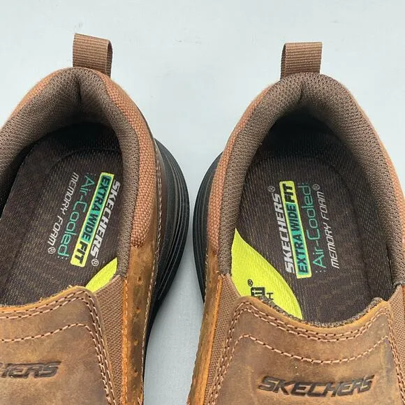 NEW Skechers Men’s Seveno Slip-on Shoes Brown Size 8