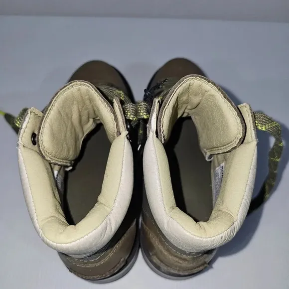 NEW Sorel Lennox Waterproof Hiking Boot Shoe Stone Green Leaf Leather Size 5.5