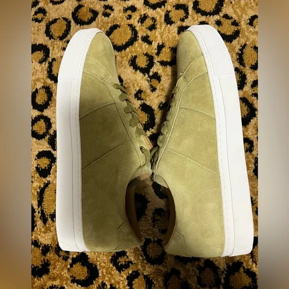 New The Greats Brooklyn green suede lace up men's shoes. Size US 9.5 NWOB