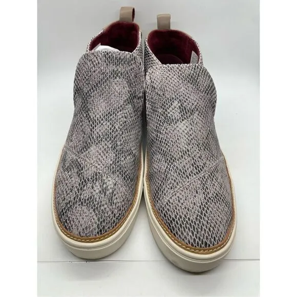 New TOMS Paxton Cobblestone Snake Printed Suede Women’s Chukka Size 10