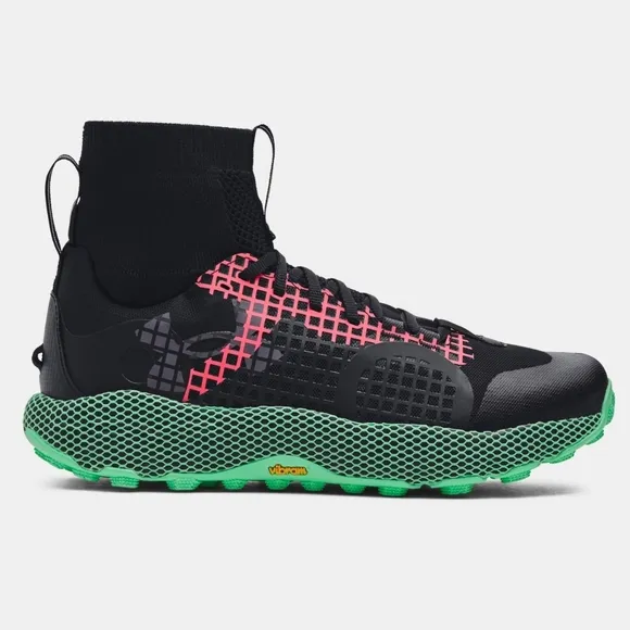 NEW Under Armour Black/Pink/Green UA HOVR DS Ridge Trek Trail Running Shoes 10