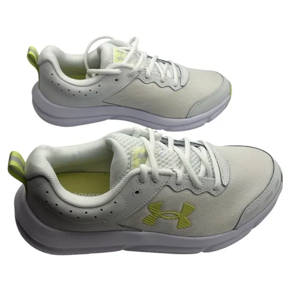 New Under Armour Charged Assert 10 White Sonic Yellow Women’s 8.5