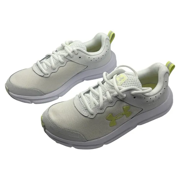 New Under Armour Charged Assert 10 White Sonic Yellow Women’s 8.5
