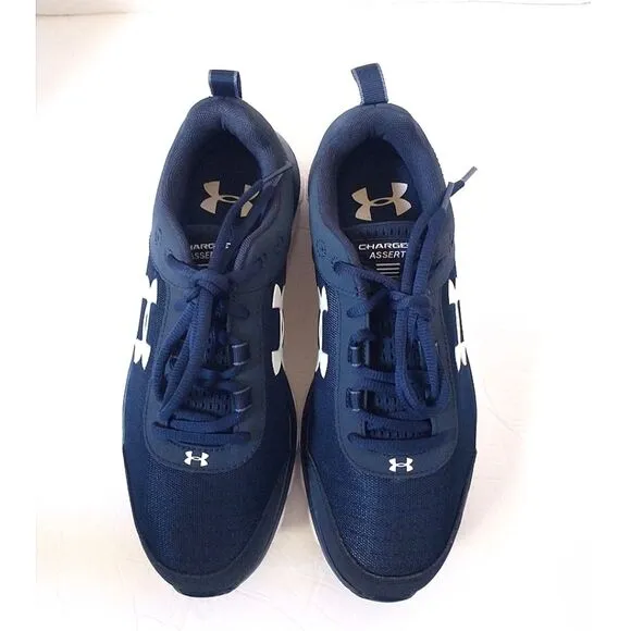 New! UNDER ARMOUR Men's Charged Assert 8 Sneakers Running Shoes Blue 8.5 NWOB