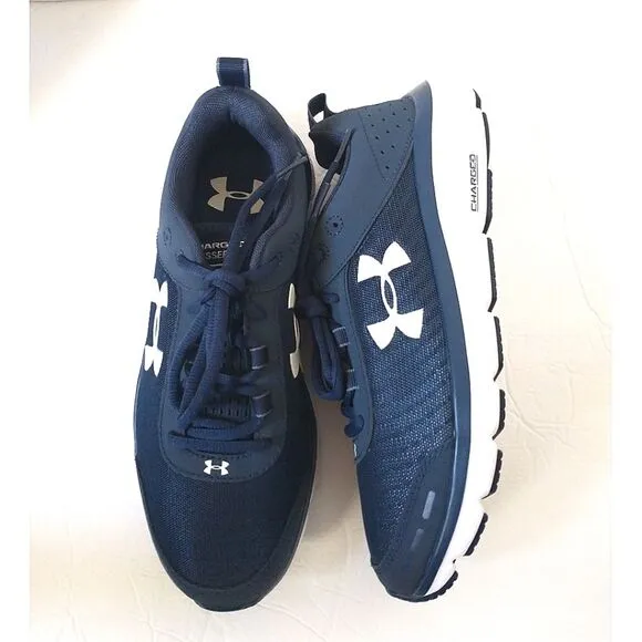 New! UNDER ARMOUR Men's Charged Assert 8 Sneakers Running Shoes Blue 8.5 NWOB