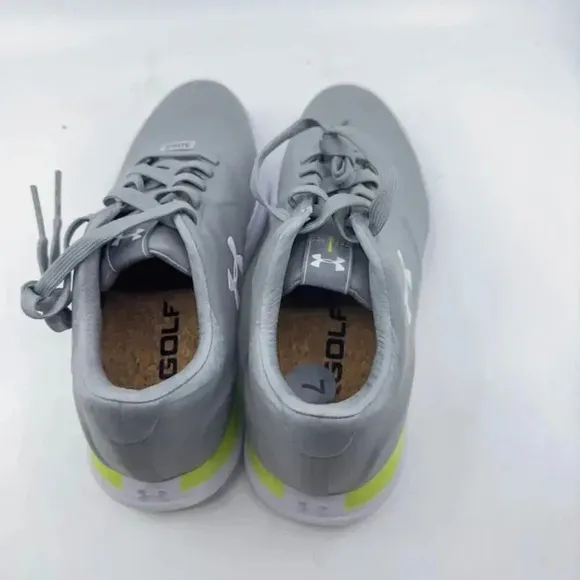 NEW Under Armour UA Performance Spikeless Golf Shoes Steel/Lime Fizz Womens 7