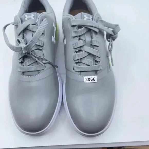 NEW Under Armour UA Performance Spikeless Golf Shoes Steel/Lime Fizz Womens 7