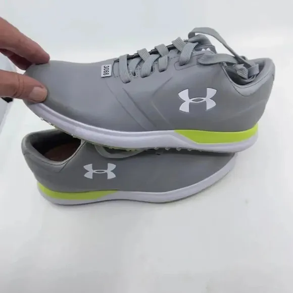 NEW Under Armour UA Performance Spikeless Golf Shoes Steel/Lime Fizz Womens 7