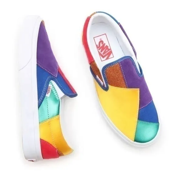 NEW Vans (3TB44B) Pride Classic Slip-On Shoes -Patchwork Size 6.5 Women’s