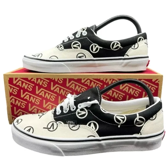 NEW Vans Circle V Era Mens Womens 10.5 Sneakers VN0A4BV417H Black/Marshmallow